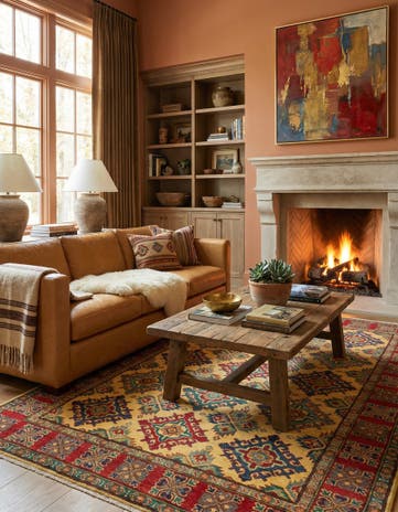 5' x 7' Hand Knotted Kazak Rug