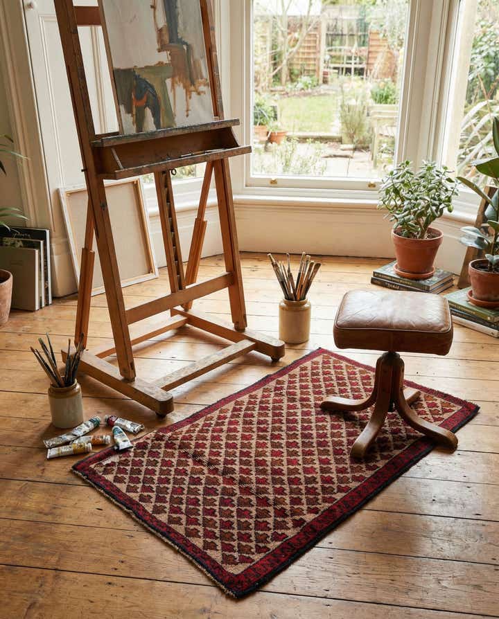 2' 10 x 4' 7 Hand Knotted Balouch Persian Wool Rug