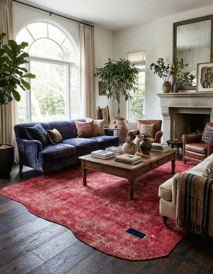 Detail image of  7' 9 x 9' 4  Hand Knotted Ultra Vintage Wool Rug