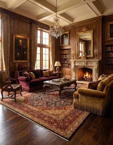 9' 9 x 12' 8 Kashan Wool Rug