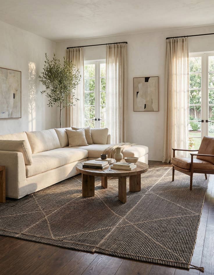 Detail image of 9' 8 x 14' 5  Hand Knotted Moroccan Wool Rug