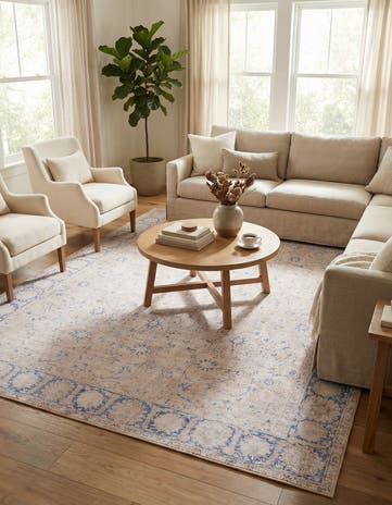 Beige Washable Timeless Rug