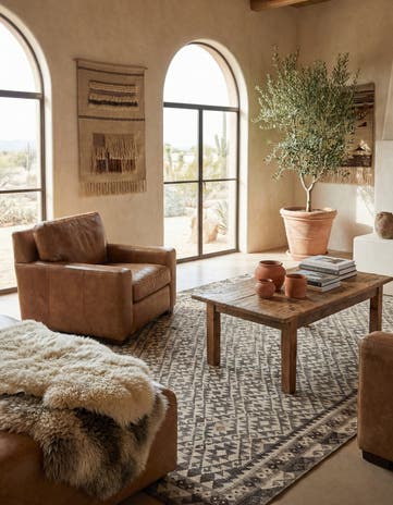 6' 11 x 9' 11 Hand Woven Kilim Maymana Wool Rug