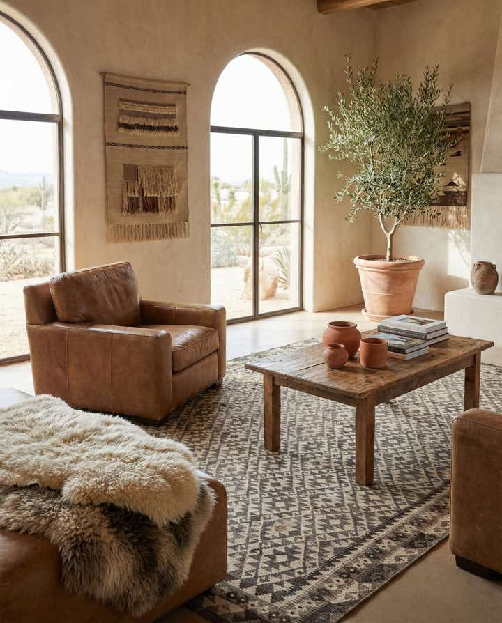 6' 11 x 9' 11 Hand Woven Kilim Maymana Wool Rug