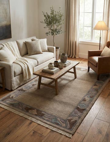 4' 3 x 6' 1 Hand Knotted Tibet Wool Rug