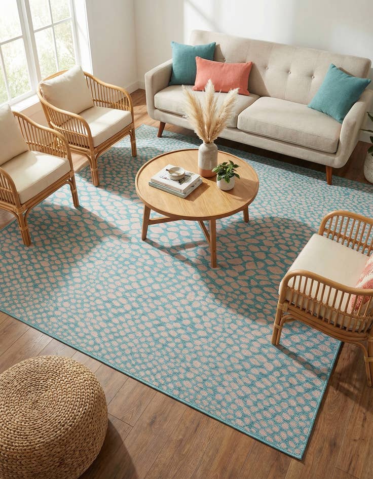 Detail image of 7' 10 x 7' 10  Washable Jill Zarin Cape Town Indoor / Outdoor Square Rug