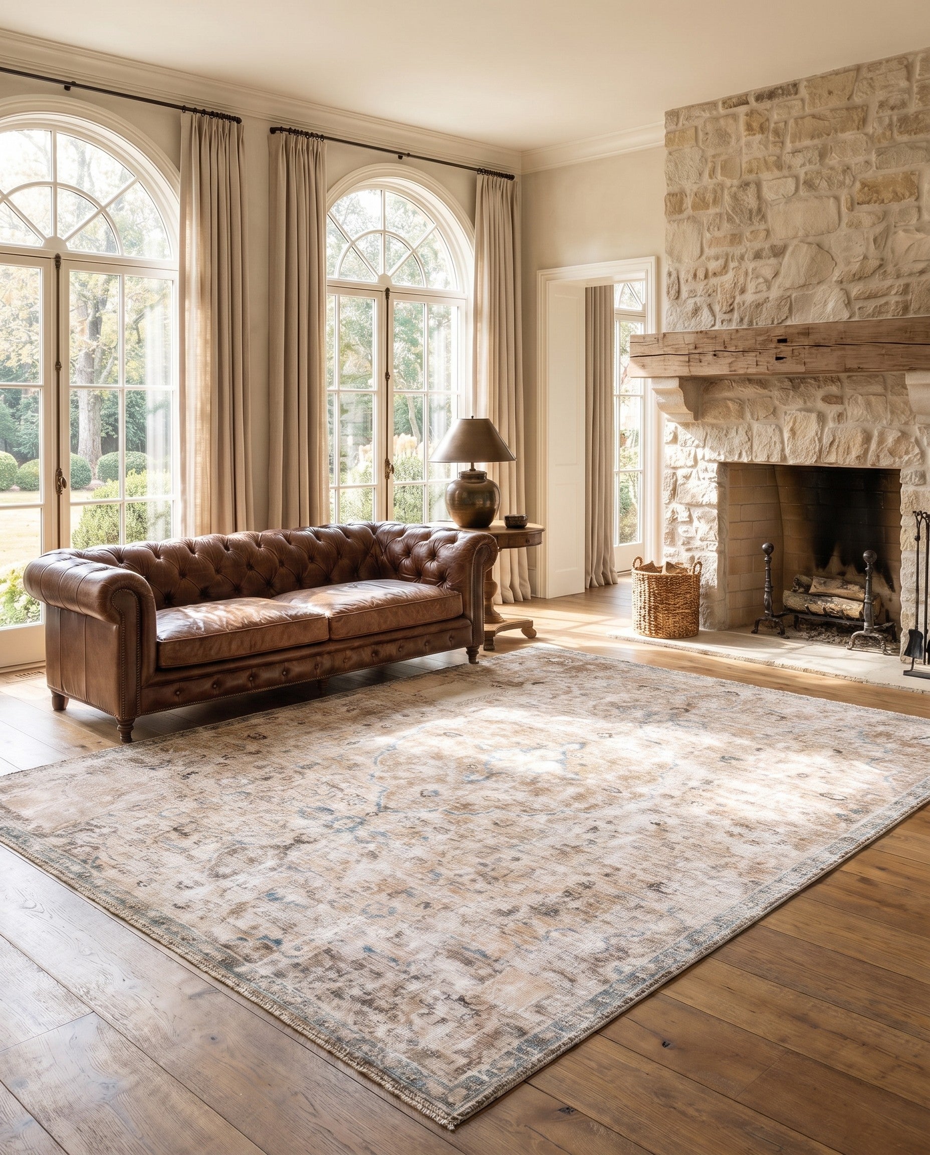 6' 10 x 10' Hand Knotted Ultra Vintage Persian Wool Rug