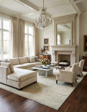 9' 9 x 13' 2 Hand Knotted Ziegler Rug