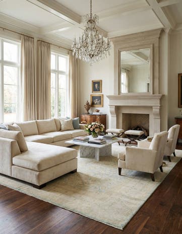 9' 9 x 13' 2 Hand Knotted Ziegler Rug