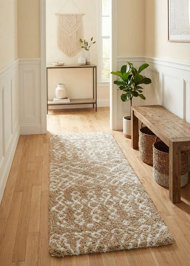 2' 8 x 5' 5 Moroccan Shag Runner Rug