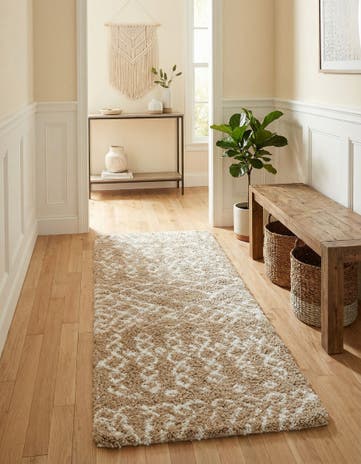2' 8 x 5' 5 Moroccan Shag Runner Rug