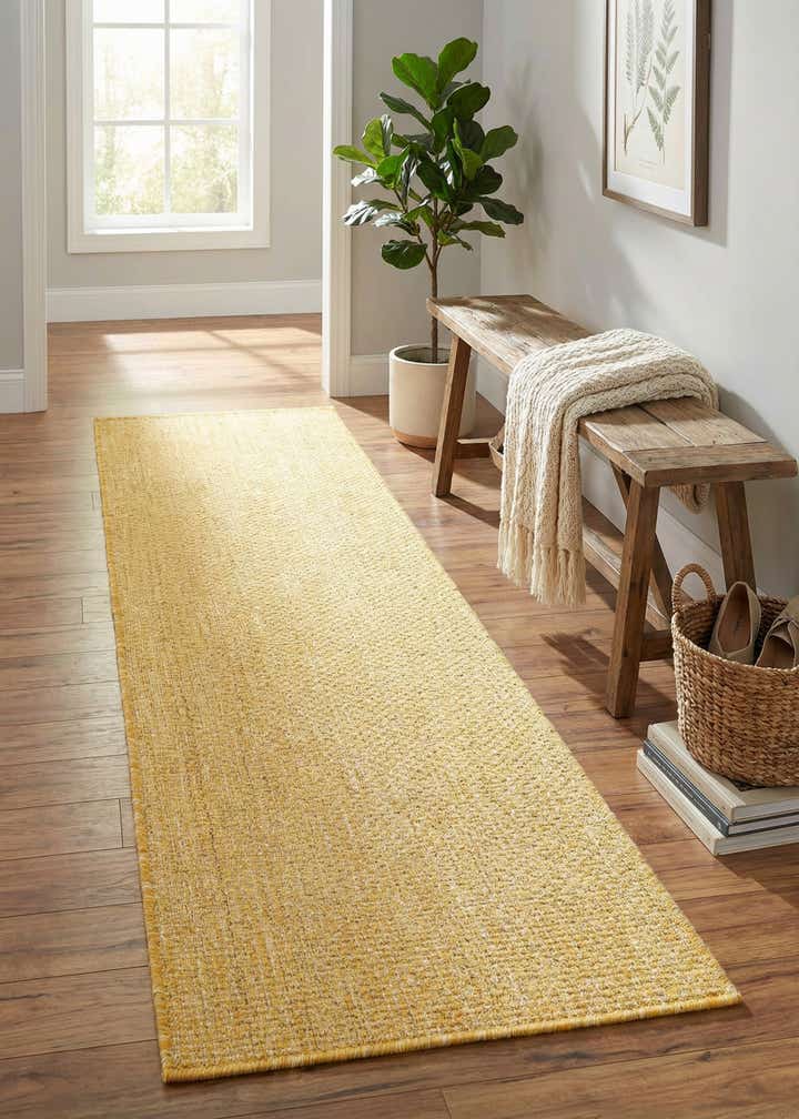 2' x 6' Easy-Clean Solid Indoor / Outdoor Runner Rug