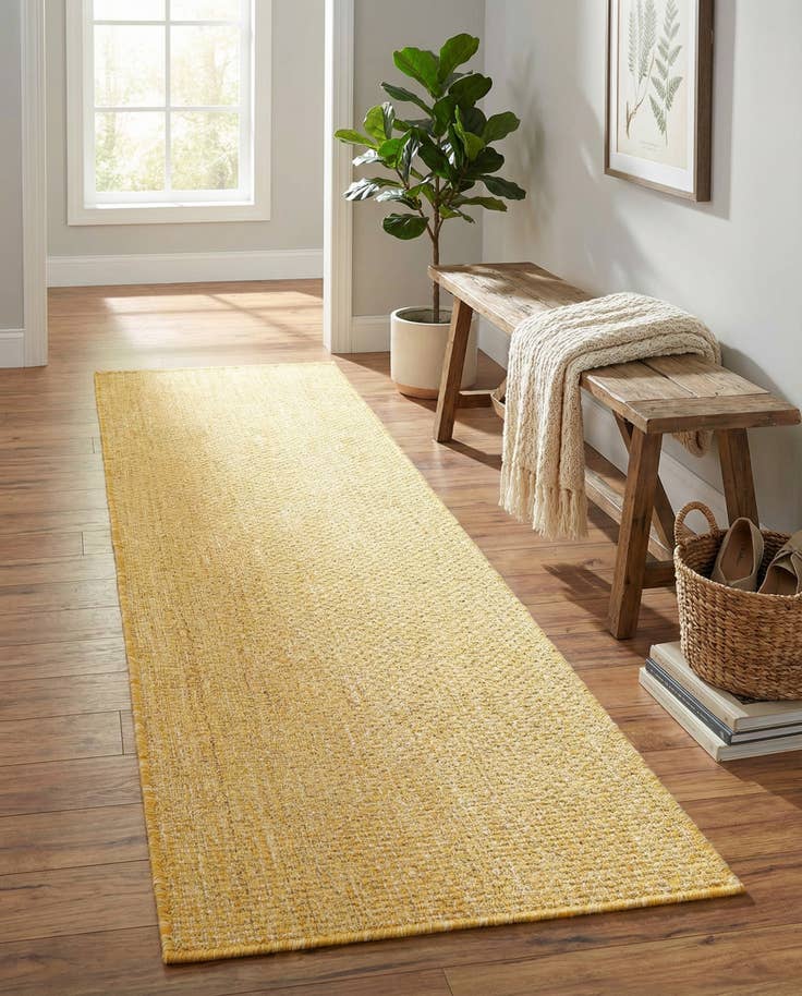 Detail image of 2' x 6' Easy-Clean Solid Indoor / Outdoor Runner Rug