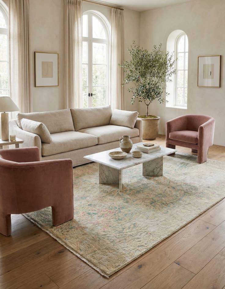 Detail image of  6' 2 x 9' 7  Hand Knotted Darya Wool Rug