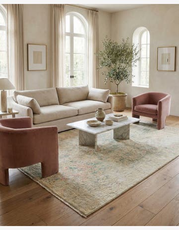6' 2 x 9' 7 Hand Knotted Darya Wool Rug