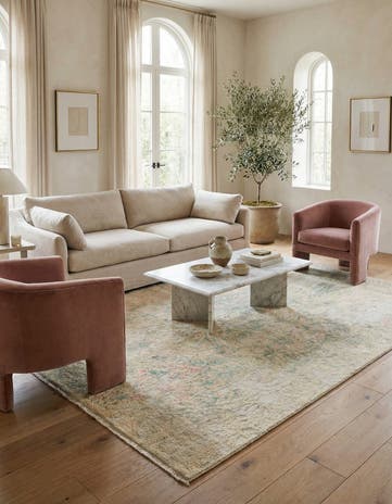 6' 2 x 9' 7 Hand Knotted Darya Wool Rug