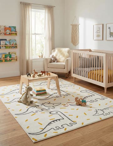 7' 10 x 10' Dinosaur Whimsy Kids Rug