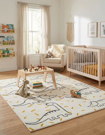 7' 10 x 10' Dinosaur Whimsy Kids Rug