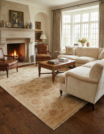 5' 7 x 7' 9 Hand Knotted Peshawar Ziegler Rug