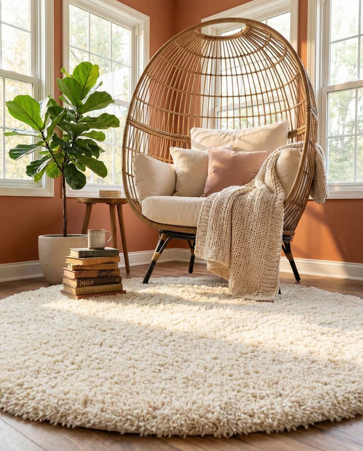 Detail image of 5' 3 x 5' 3 Marilyn Monroe™ Shag Round Rug
