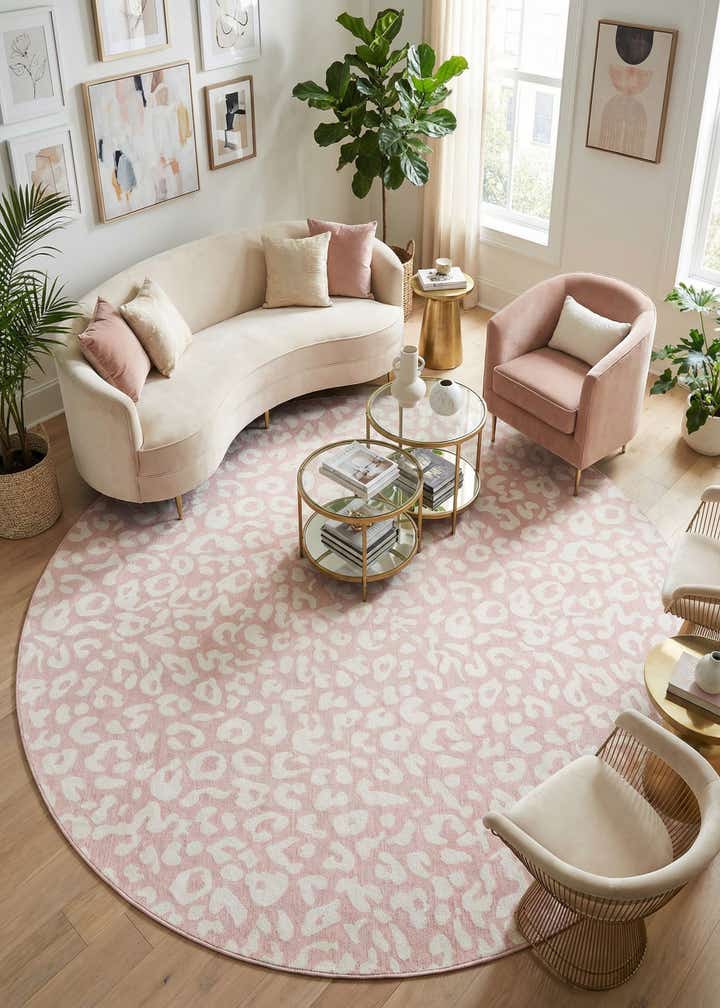 13' x 13' Easy-Clean Safari Indoor / Outdoor Round Rug
