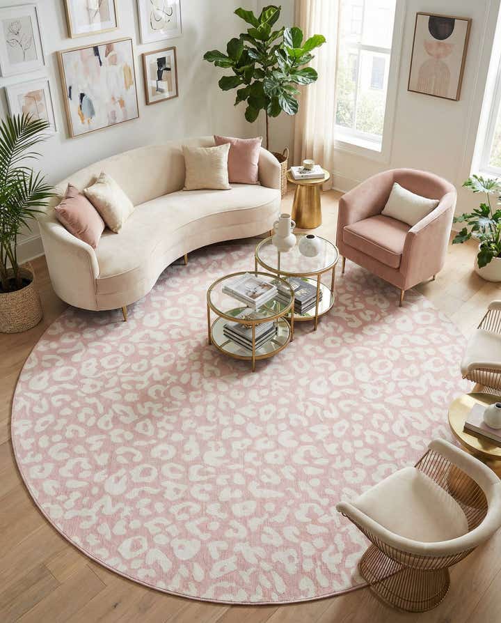 13' x 13' Easy-Clean Safari Indoor / Outdoor Round Rug