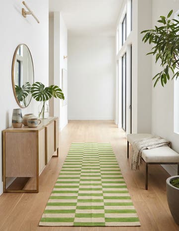 2' 6 x 9' 9 Hand Woven Kilim Modern Wool Runner Rug