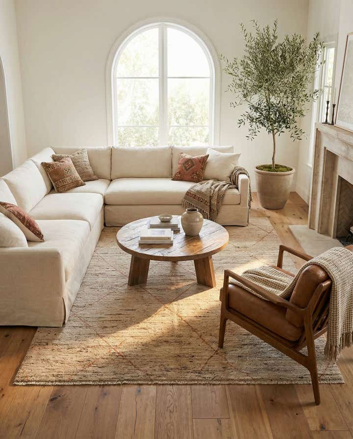 5' 4 x 7' 6 Hand Knotted Moroccan Wool Rug