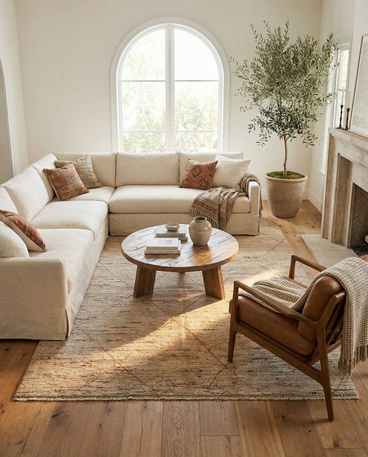 Detail image of 5' 4 x 7' 6 Hand Knotted Moroccan Wool Rug