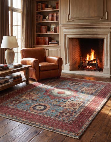 5' 1 x 6' 6 Hand Knotted Mamluk Ziegler Rug