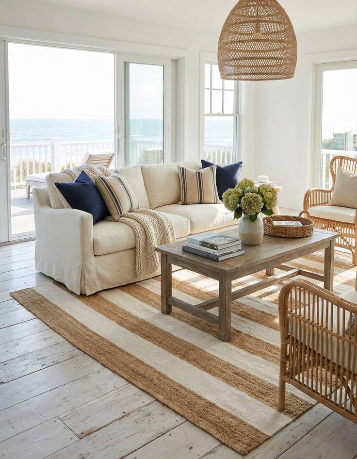 Detail image of 7' 10 x 10'  Hand Woven Jill Zarin Hamptons Rug