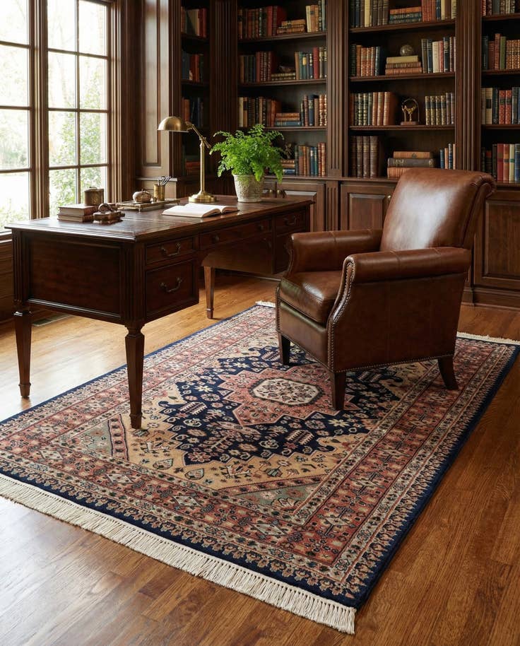 Detail image of 4' 4 x 6' 2 Hand Knotted Bokhara Oriental Wool Rug