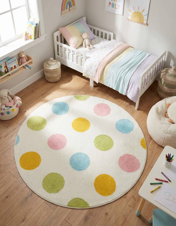 Detail image of  5' x 5' Whimsy Kids Round Rug