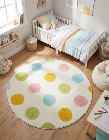 5' x 5' Whimsy Kids Round Rug