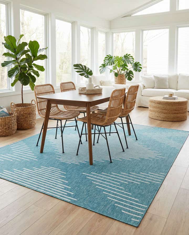 9' x 12' Easy-Clean Modern Indoor / Outdoor Rug