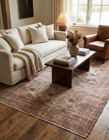 4' 2 x 6' 2 Hand Knotted Ultra Vintage Persian Wool Rug