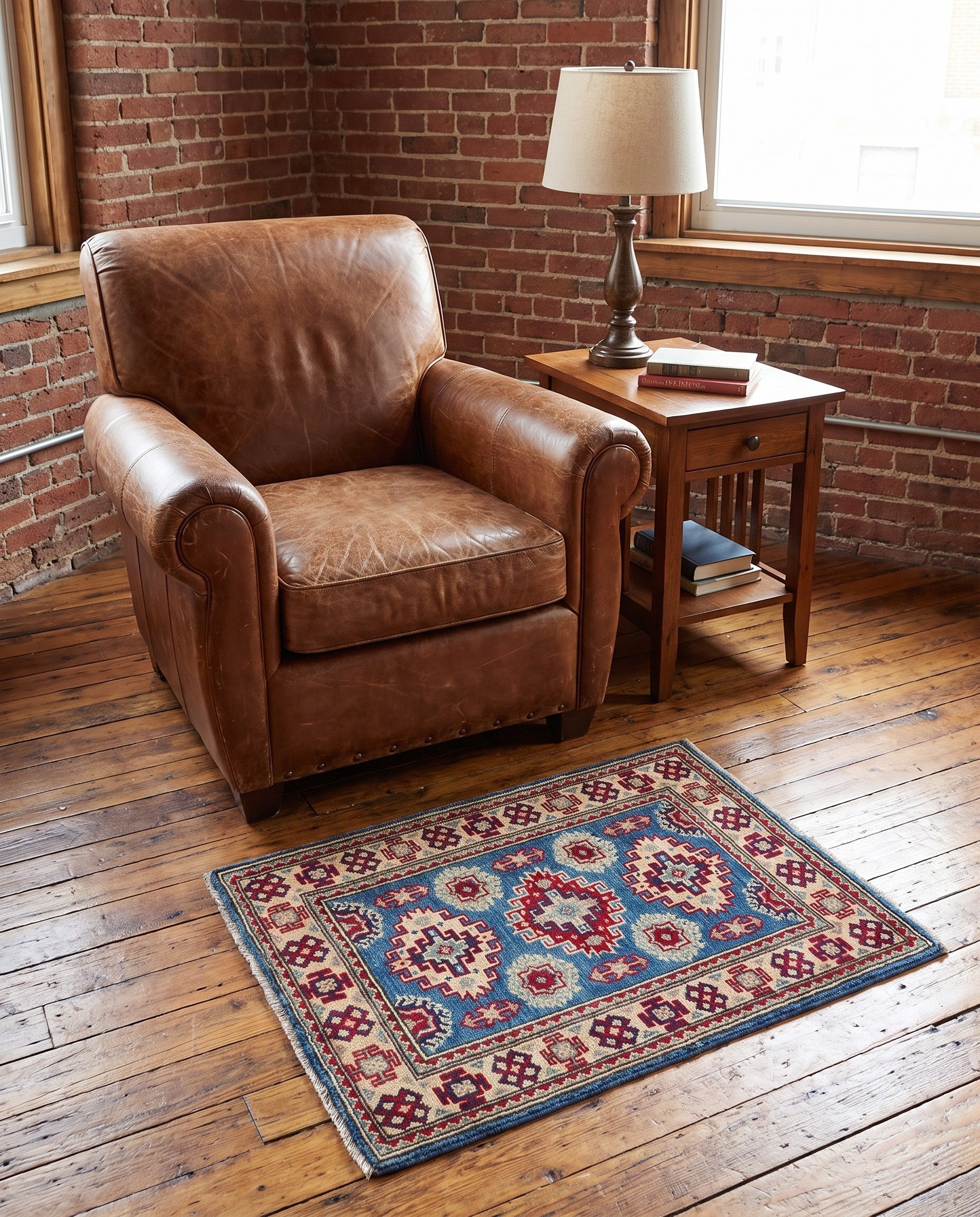 2' 1 x 3' Hand Knotted Kazak Rug