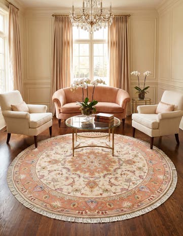 4' 11 x 4' 11 Tabriz Round Rug