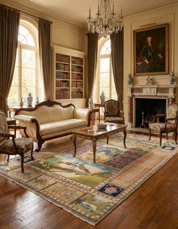 6' 11 x 9' 1 Hand Knotted Tabriz Persian Rug