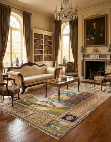 6' 11 x 9' 1 Hand Knotted Tabriz Persian Rug