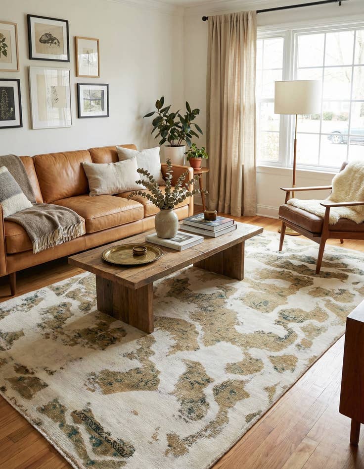 Detail image of 6' x 10'  Hand Knotted Ultra Vintage Persian Wool Rug