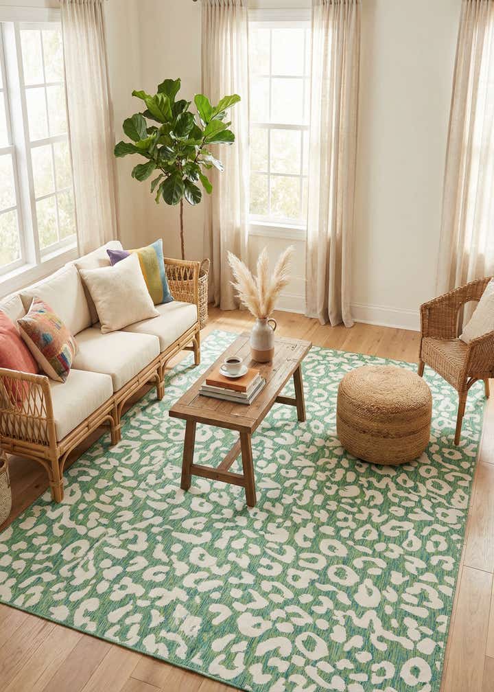 9' x 12' Easy-Clean Safari Indoor / Outdoor Rug