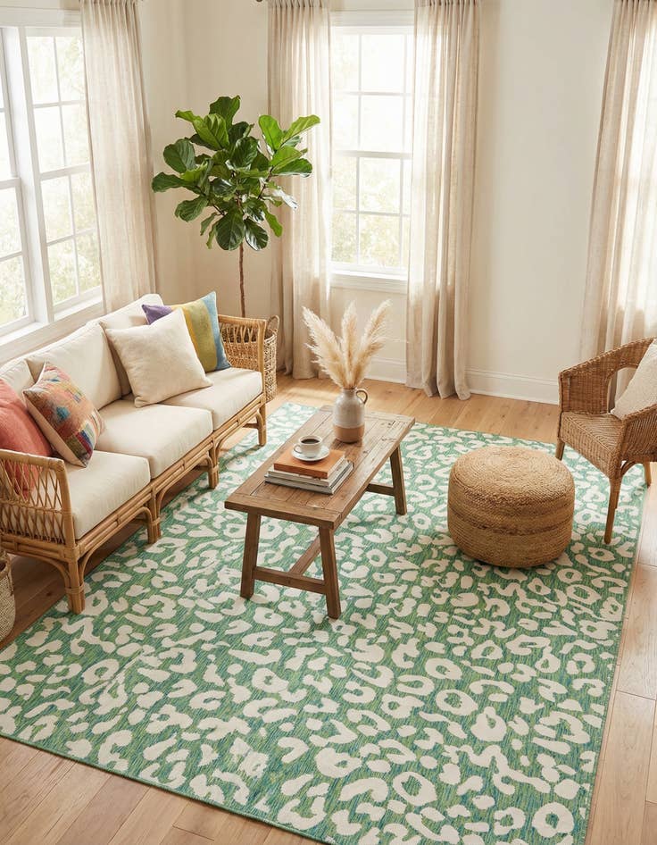 Detail image of 9' x 12'  Washable Safari Indoor / Outdoor Rug