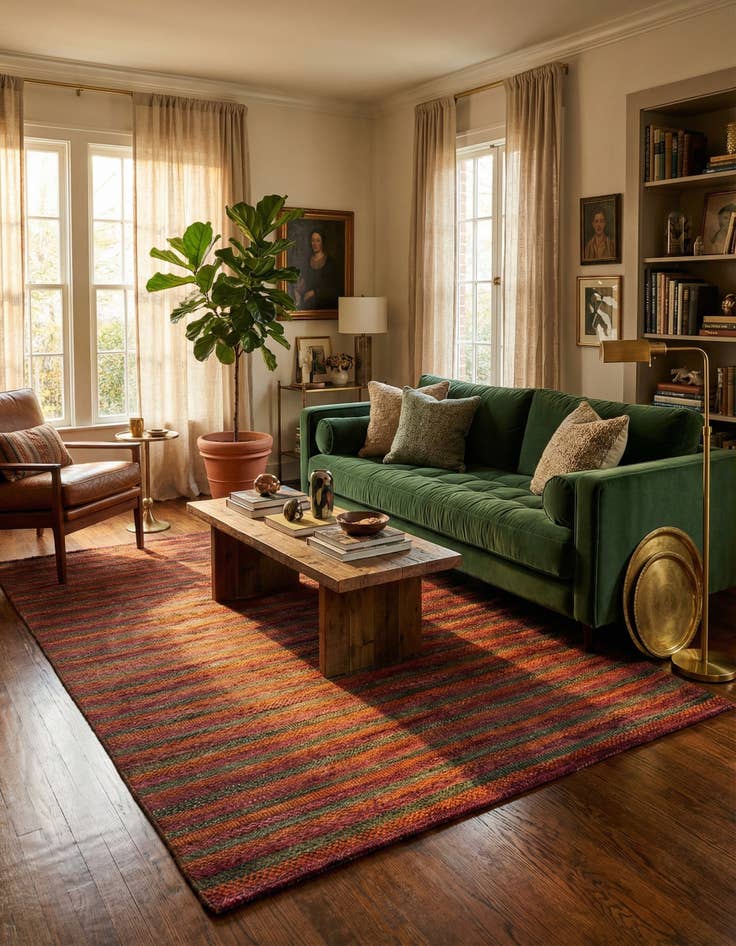 Detail image of 4' 7 x 6' 7 Juma Wool Rug