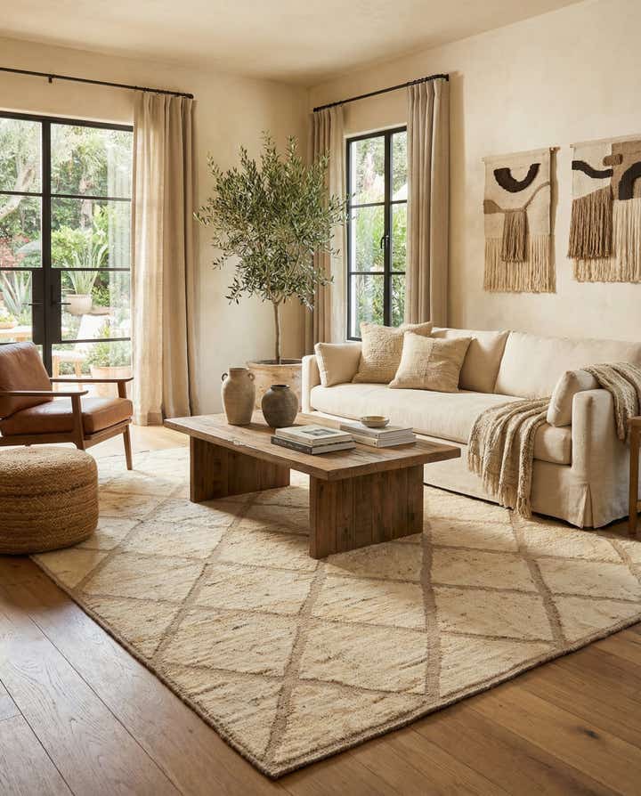 6' 1 x 9' 4 Hand Knotted Darya Wool Rug