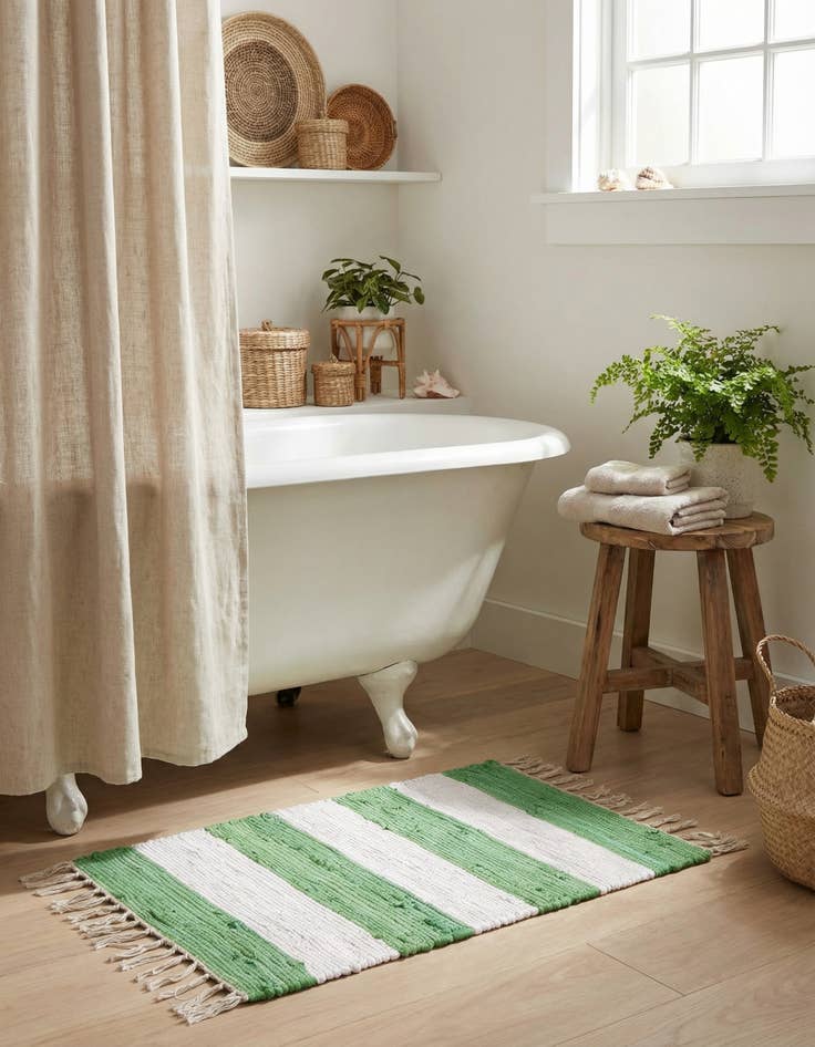 Detail image of 2' 2 x 3' 1  Hand Woven Chindi Rag Rug