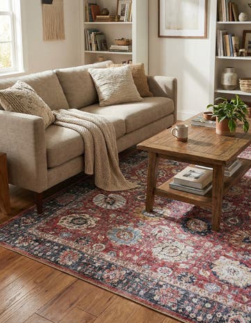 6' 1 x 9' Washable Timeless Rug