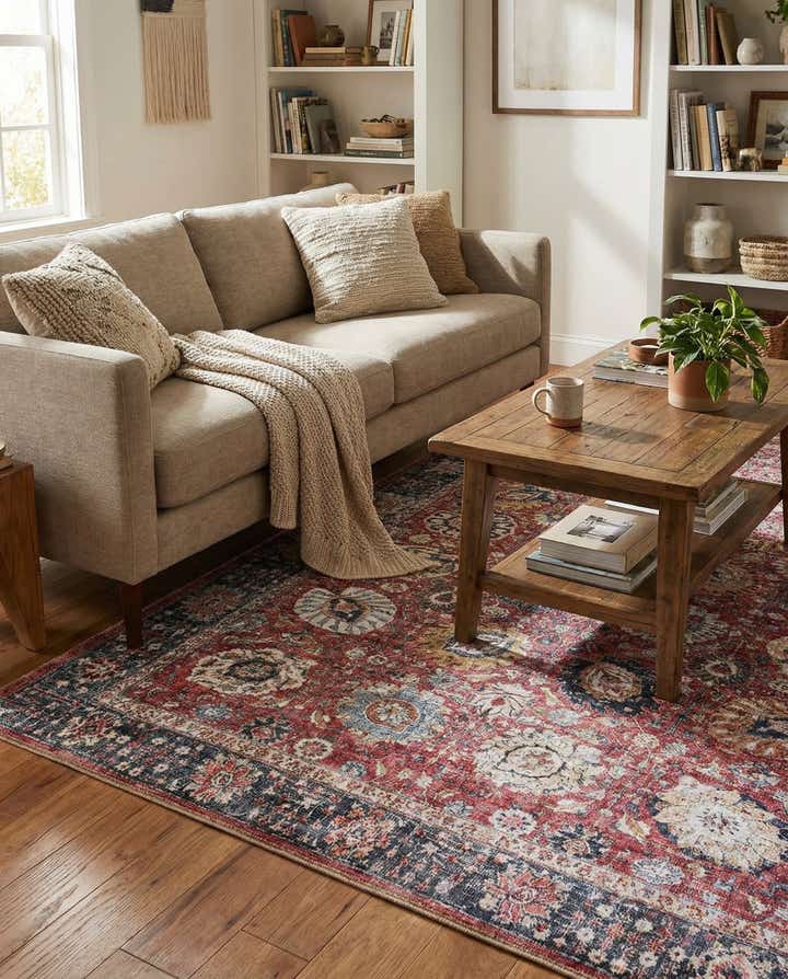 6' 1 x 9' Washable Timeless Rug