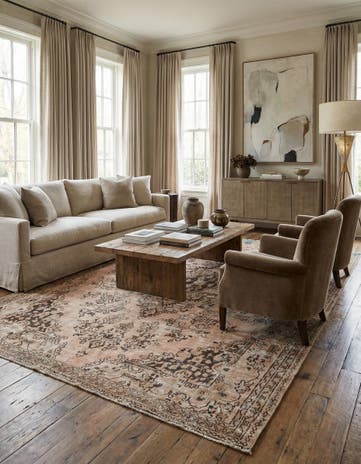 7' x 10' 2 Hand Knotted Ultra Vintage Persian Wool Rug