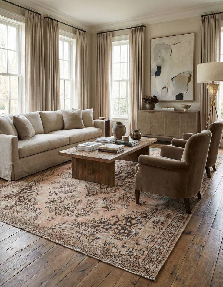 Detail image of 7' x 10' 2  Hand Knotted Ultra Vintage Persian Wool Rug